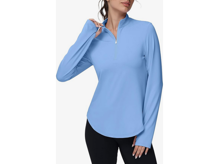 Ggov Women Golf Polo Long Sleeve Workout V Shirts - Gallery 20