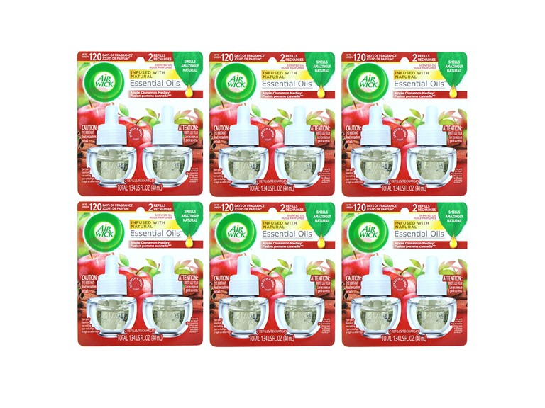 12 Pack Air Wick oil Refills Apple Cinnamon Medley 