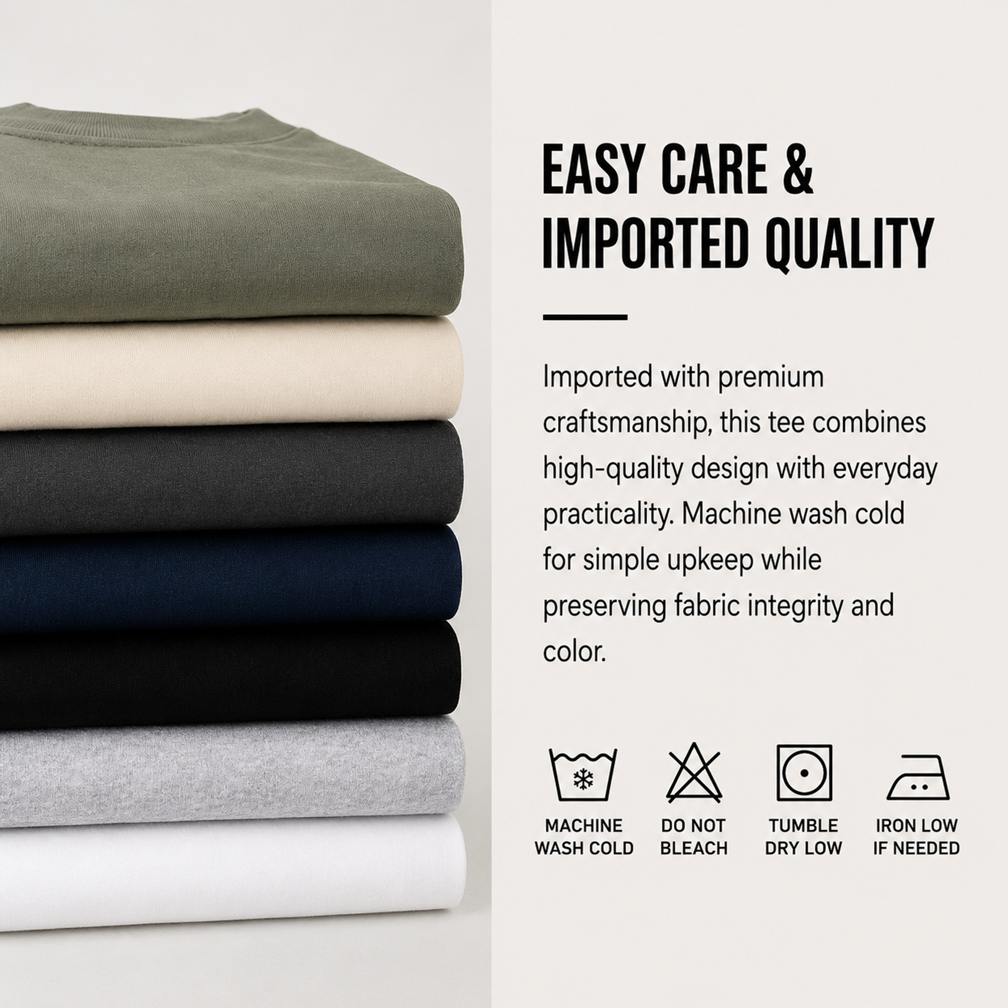 5Pk Mens Oversized Drop Shoulder Tee - Gallery 19