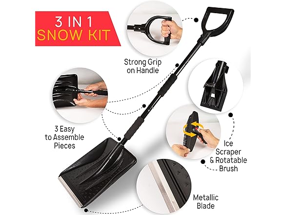 VaygWay 3 in1 Snow Shovel Kit