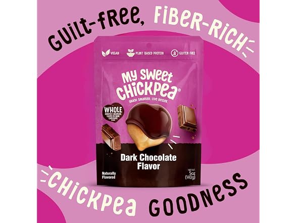 4Pk My Sweet Chickpea 5 Oz Chocolate Covered Chickpeas