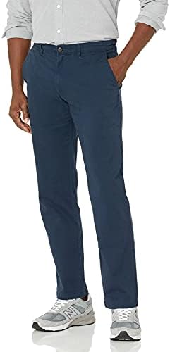 Amazon Essentials Mens Straight-Fit Casual Stretch Chino Pants, Dark Navy, 32W x 29L