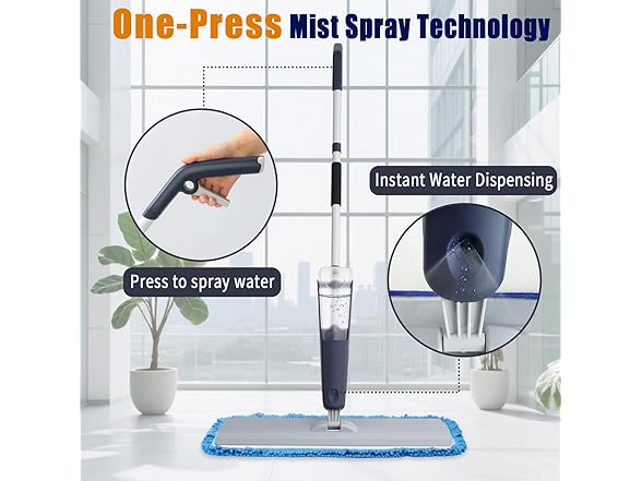 UNCLE ROCK 24" Mop for Floor Cleaning