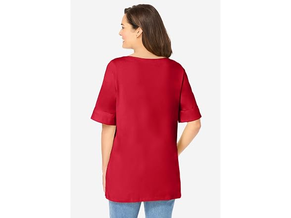Woman Within Women (3XL) Perfect Cuffed Tee