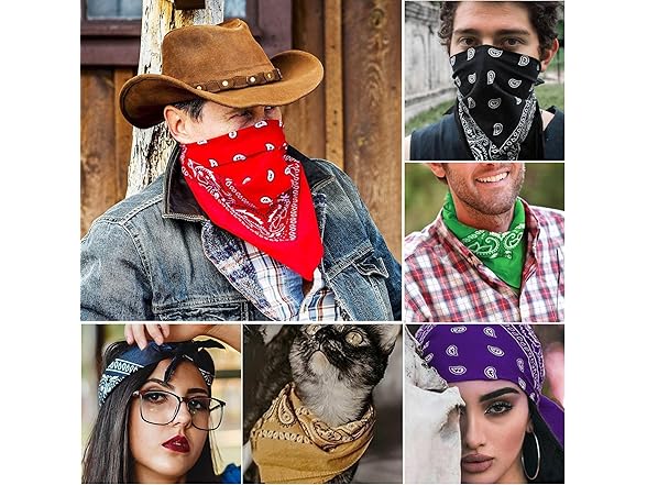 Glory Max 12Pcs Bandanas 100% Cotton