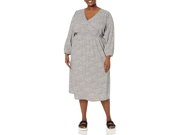 Amazon Essentials Women Long Sleeve Wrap Dress