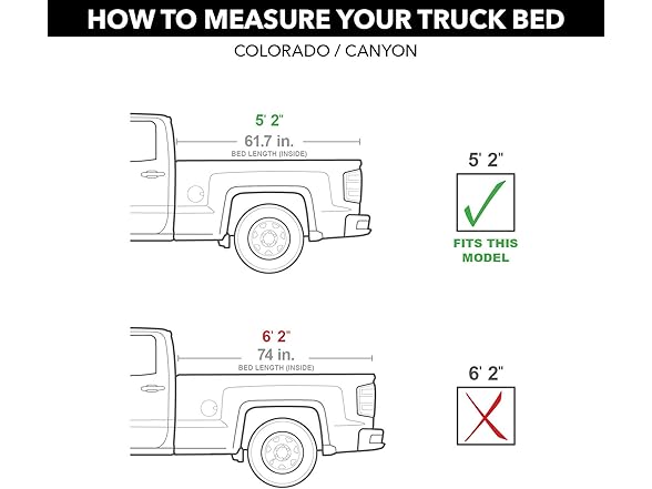 Truck Bed Tonneau Cover Fits 2015 - 2022 Chevy/GMC Colorado/Canyon