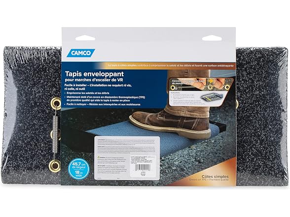 Camco Camco Wrap Around RV Step Rug | 17.5 x