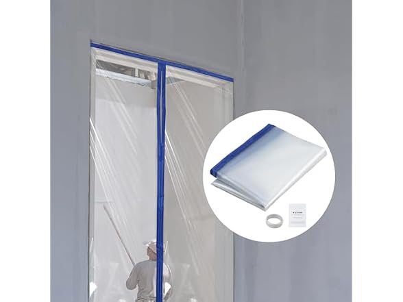 Dust Barrier, 7.5 x 4 ft Dust Barrier Door Kit