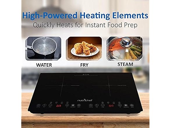 NutriChef Double Induction Cooktop