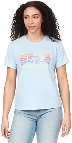 Marmot Women's Bivouac Short Sleeve Tee Shirt, Tide Blue 18893, Medium