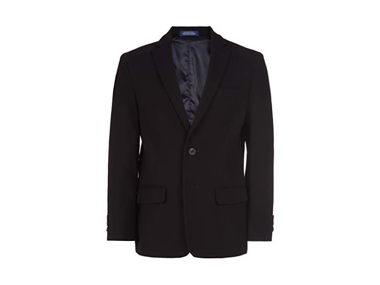 IZOD Boys' Big Bi-Stretch Blazer Suit Jacket, Black, 16