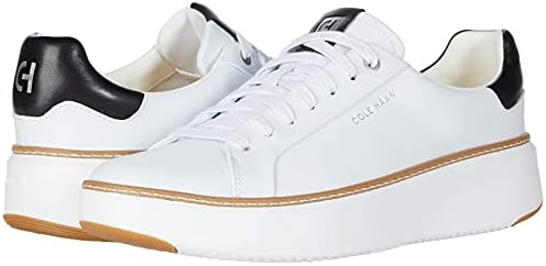 Cole Haan Womens Grandpro TopSpin Sneaker Ivory/Black Leather 9.5 B - Medium