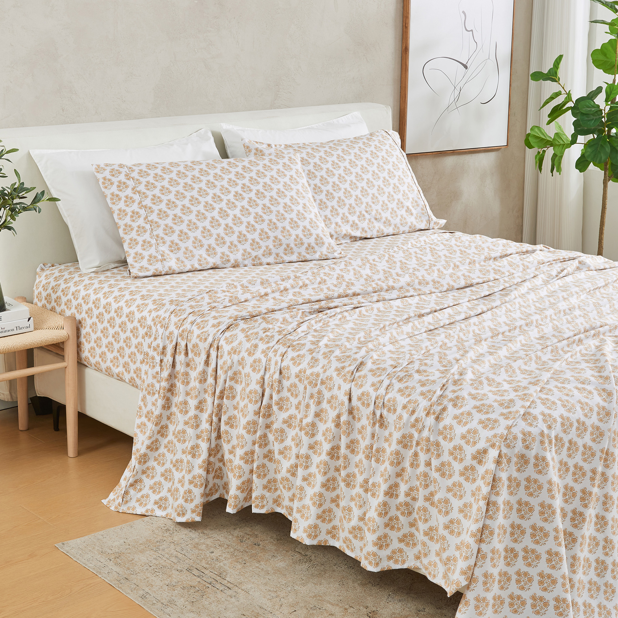 Patina Vie Cotton & Rayon Printed Sheet Set - Gallery 18