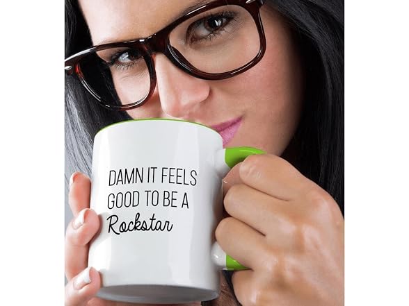 Rockstar 11oz Two-Tone Green Mug