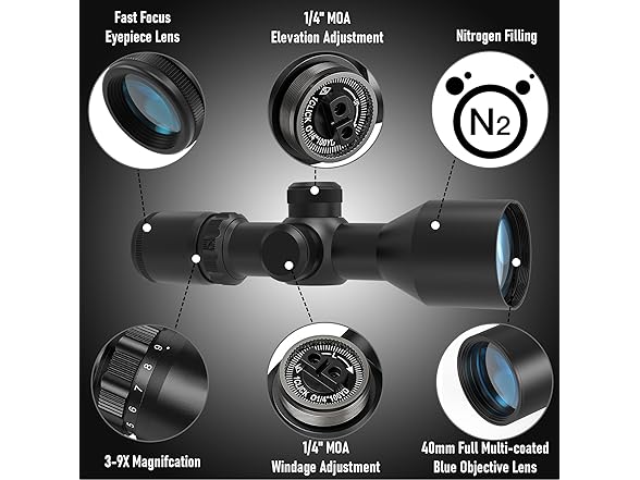 UUQ 3-9x40 Compact Rifle Scope