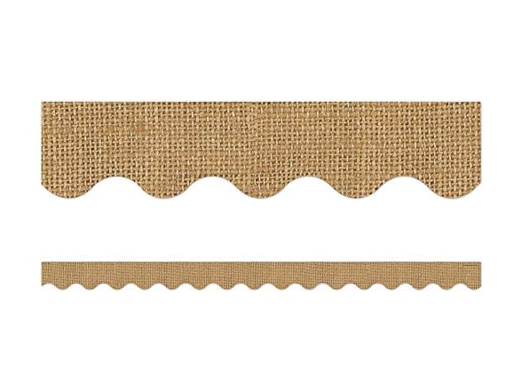 Burlap Scalloped Border Trim
