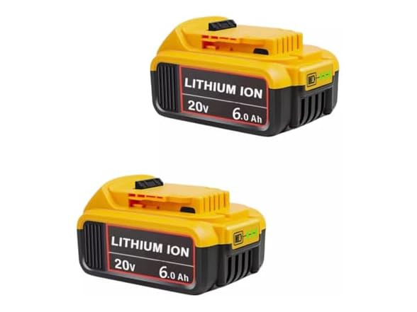 LONG FIT DCB205 2-Pack 20V Max 6.0AH for Dewalt