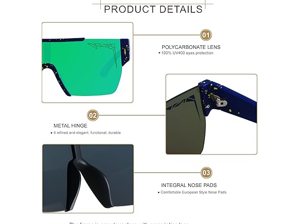 LYZOIT Square Sunglasses