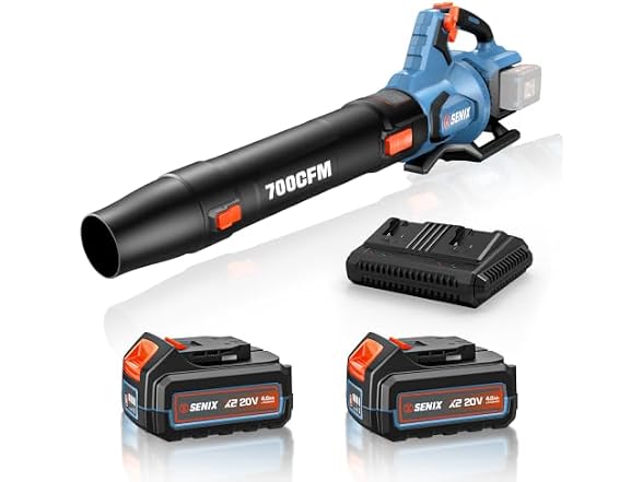 SENIX 40-volt Battery Handheld Leaf Blower