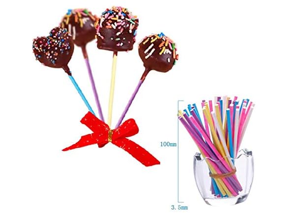 Aeyistry 100 Pcs Colorful Lollipop Stick