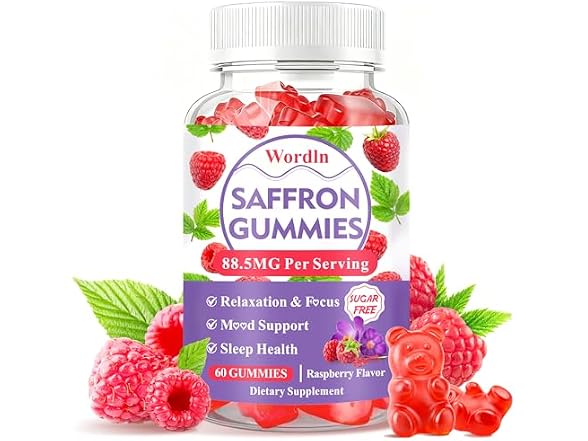 Wordln Saffron Gummies, 60 Count