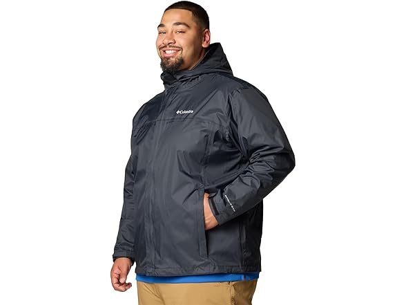 Columbia Mens II Rain Jacket, 1X & 2X