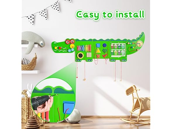 Crocodile Sensory Toys Activity Wall Panels