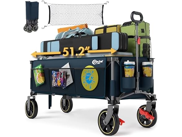 Portal 51.2" Blue Foldable Wagon Cart