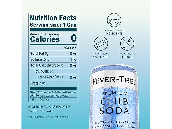8PK Fever-Tree Club Soda – Premium Zero Cal
