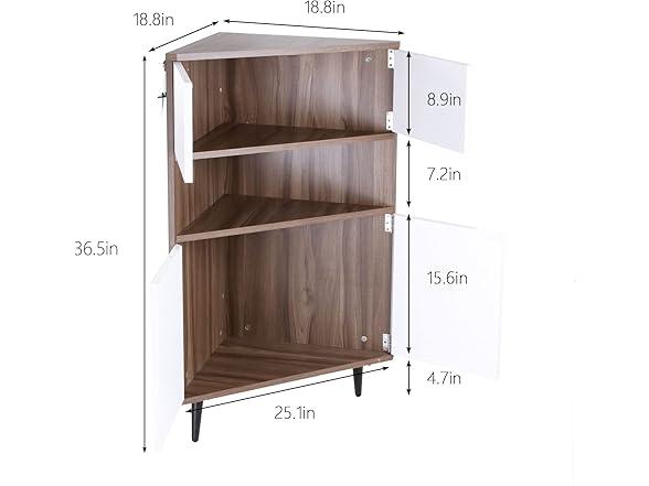 SogesHome Wood Corner Cabinet