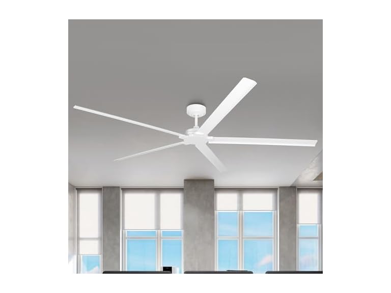 Parrot Uncle F8005WH 72 Inch Large Ceiling Fans without Lig