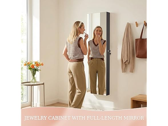 Black Jewelry Armoire Organizer