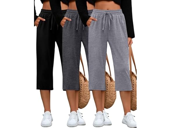 Women’s Capri Sweatpants 3 Pack