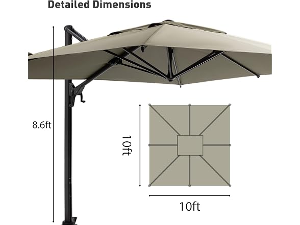 COSIEST 10'x10' Patio Umbrella