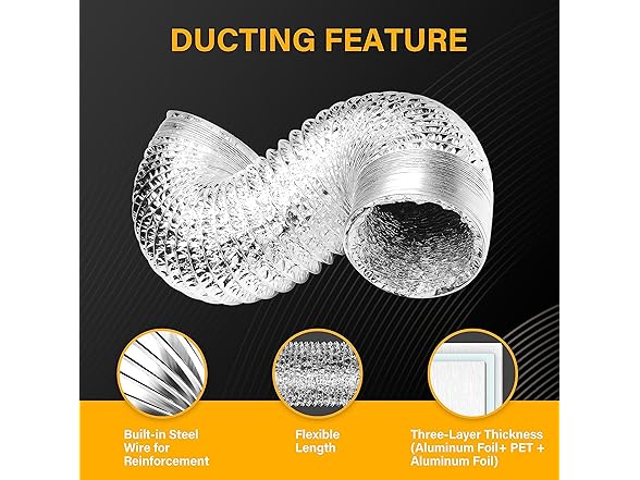 4" Dryer Vent Hose 8ft Silver