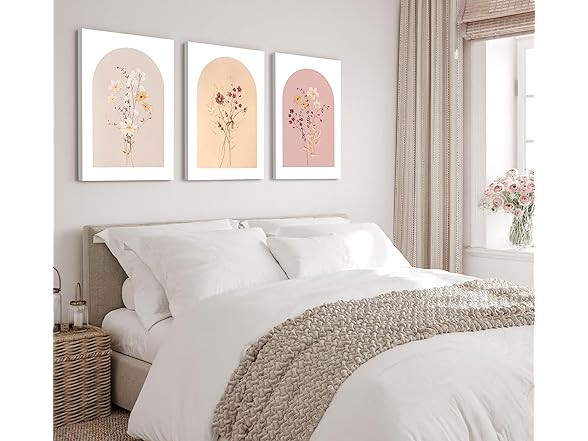 Framed Watercolor Wildflower Wall Art