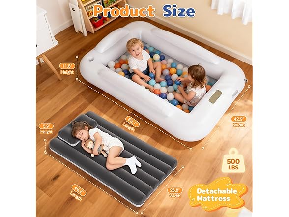 Abdtech Inflatable Toddler Travel Bed