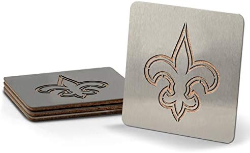 YouTheFan NFL New Orleans Saints Boasters, 4-Piece Coaster Set
