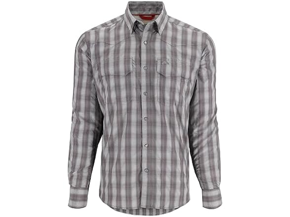 Simms Men's (XL) Big Sky LS Shirt Grayling Plaid X