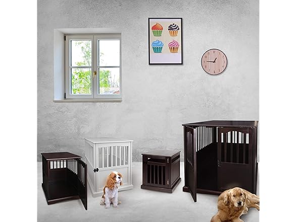 Casual Home Wooden Large Pet Crate, End Table