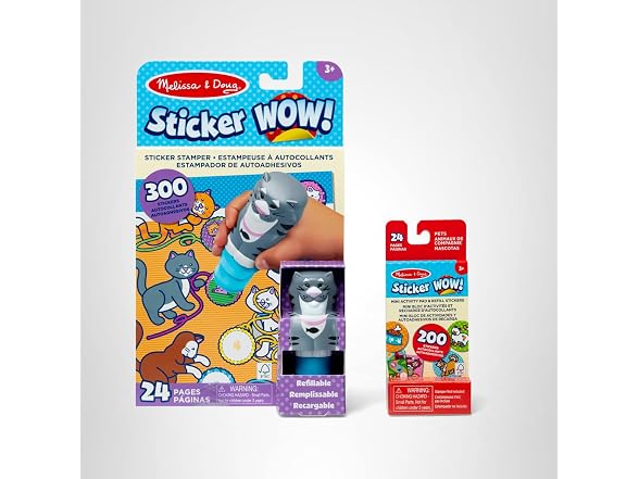 Spin Master Melissa Doug Sticker Wow Cat W Pack