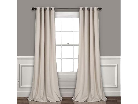 Lush Decor Grommet Blackout Curtain Panels, 52" W x 120" L