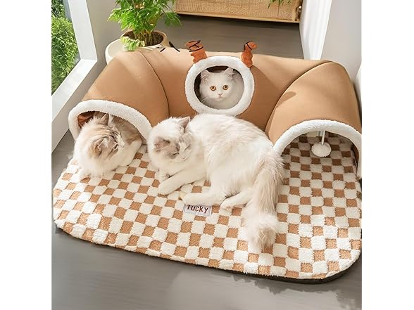 GoofyPet Washable Cat Play Tunnel & Bed- MED