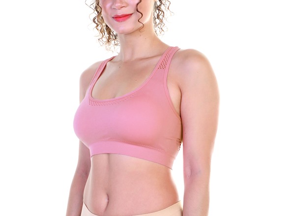 Seamless Racerback Bra with Cutouts