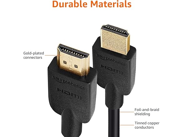 (12 PACK) AmazonBasics 25FT High-Speed 4K Ultra HD HDMI 2.0 Cable