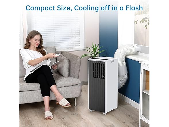 GustoWave 8000 BTU Portable Air Conditioner - 250 Sq Ft