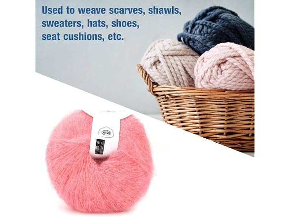 ViaGasaFamido 26g/Skein Mohair Yarn, Soft