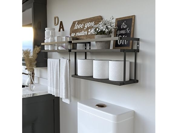 Wall Mounted Floating Shelves, 2+1 Tier