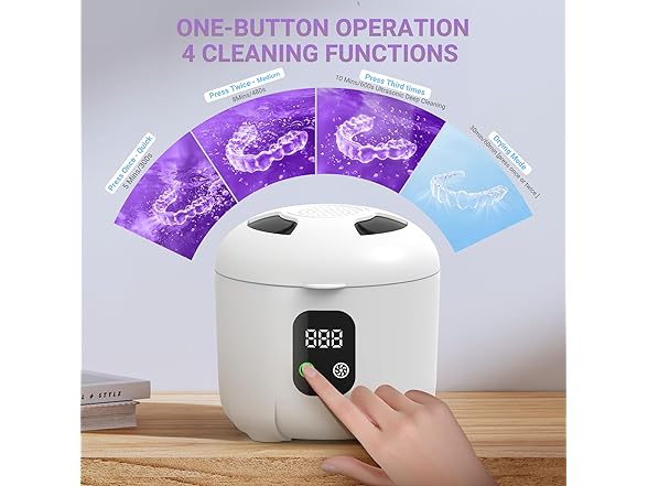 Ultrasonic Retainer Cleaner 25W White